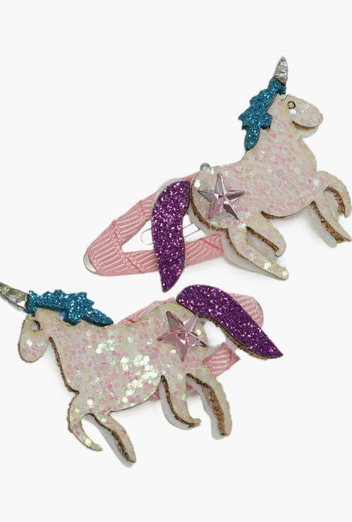 TONIQ KIDS Girls Embellished Hair Clips- Set of 2
