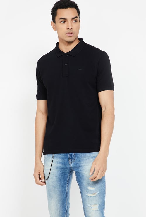 WRANGLER Solid Regular Fit Polo T-shirt
