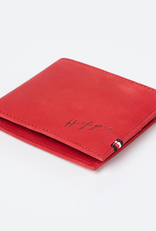 TOMMY HILFIGER Genuine Leather Textured Wallet
