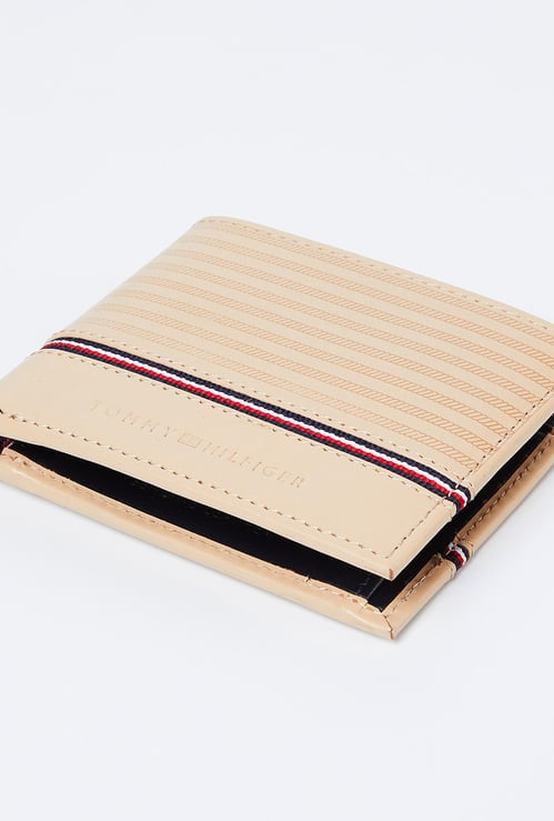 TOMMY HILFIGER Genuine Leather Striped Wallet