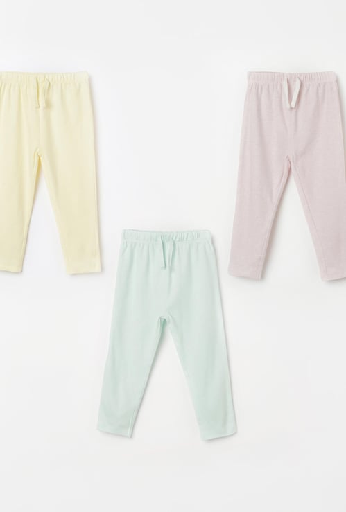 FS MINI KLUB Solid Drawstring Waist Pyjamas - Pack of 3