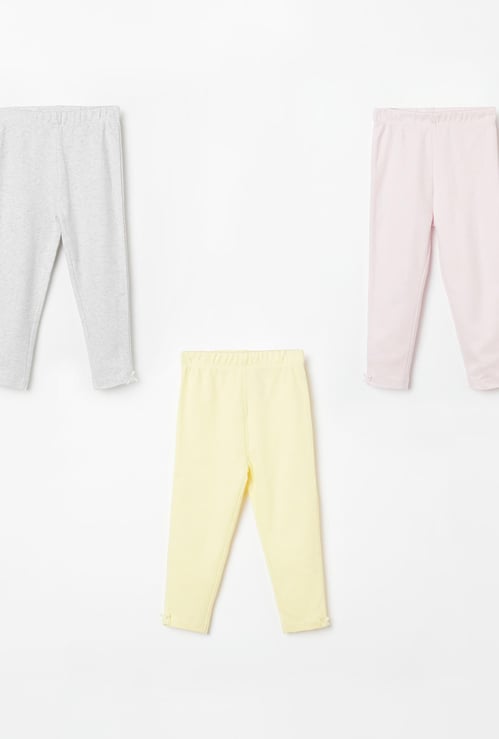 FS MINI KLUB Printed Knitted Leggings - Pack of 3
