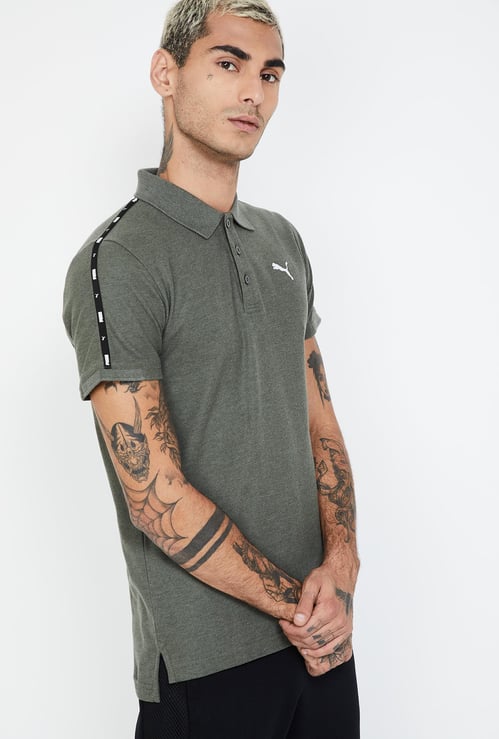 PUMA Printed Tape Detail Polo T-shirt