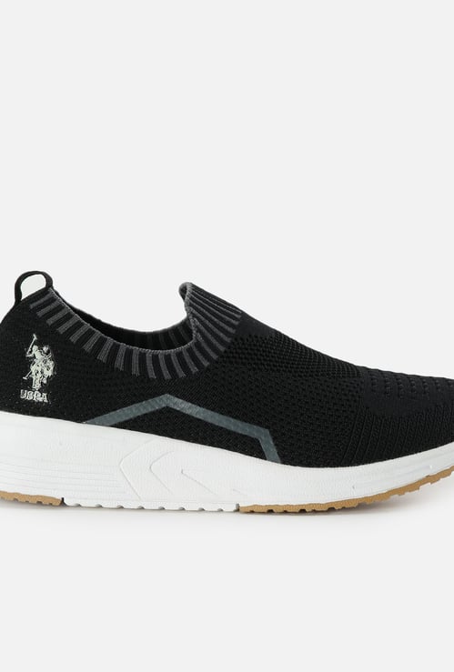 U.S. POLO ASSN. Textured Mesh Panelled Slip-On Shoes