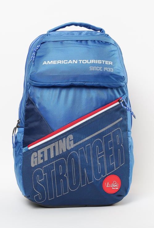 AMERICAN TOURISTER Typographic Print Unisex Backpack with Rain Cover
