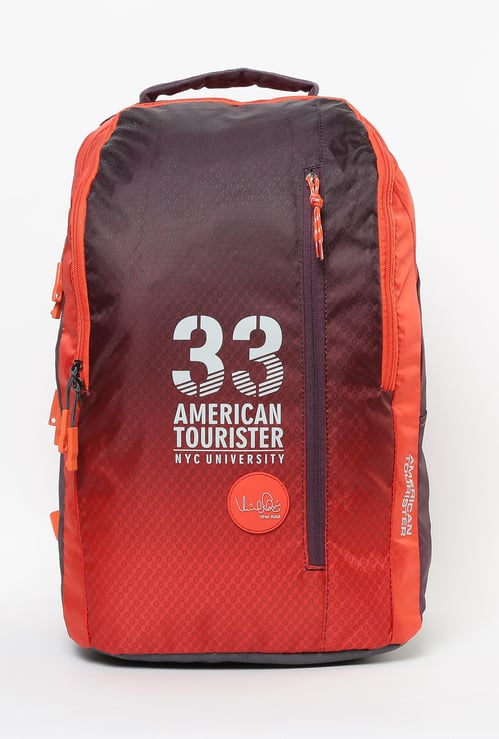AMERICAN TOURISTER Printed Zip-Closure Backpack