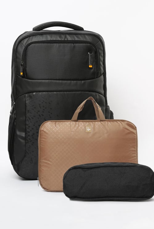 AMERICAN TOURISTER Solid Backpack with Messenger Bag and Pouch