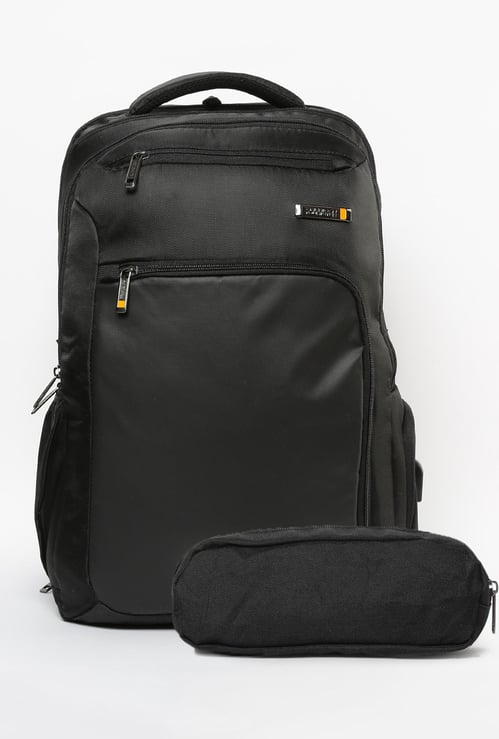 AMERICAN TOURISTER Solid Unisex Backpack with Messenger Bag and Pouch
