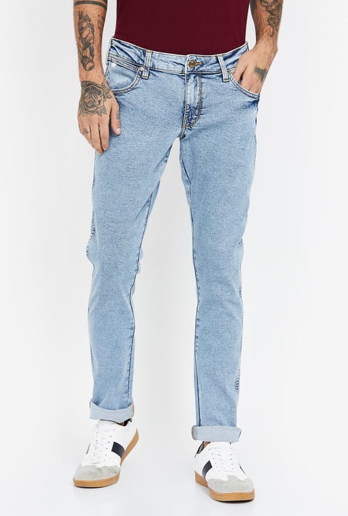 WRANGLER Vegas Acid-Washed Skinny Jeans