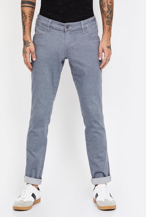 WRANGLER Solid Slim Tapered Fit Jeans