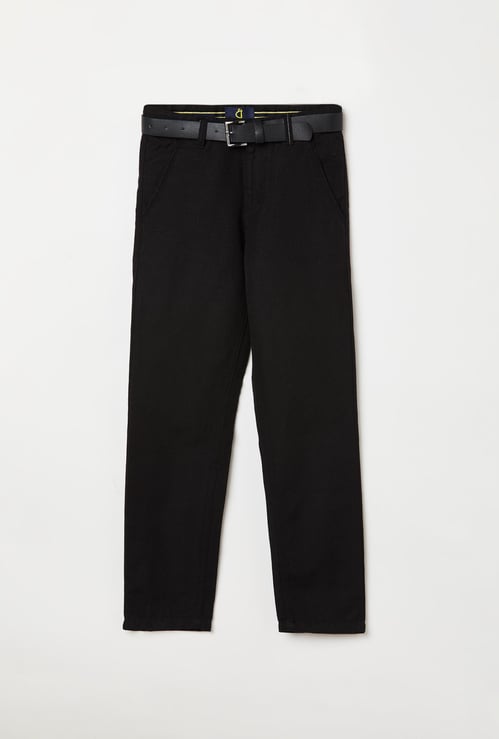 GINI & JONY Boys Solid Casual Trousers