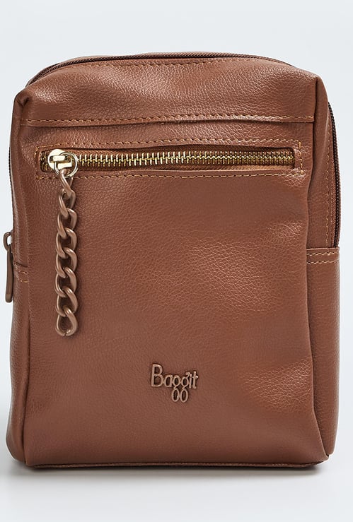 BAGGIT Women Solid Zip-Closure Vanity Backpack