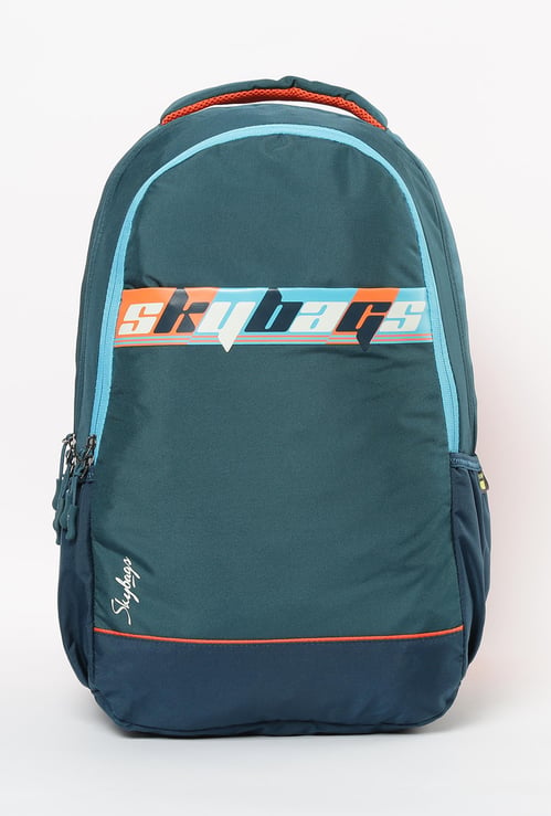 SKYBAGS Printed Colourblock Backpack with Rain Cover