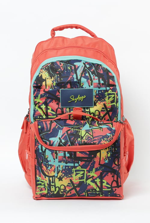 SKYBAGS Astro Extra 04 Printed Backpack with Insulated Lunch Bag