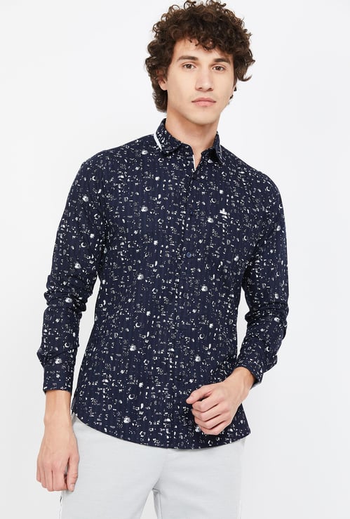KILLER Printed Full Sleeves Slim Fit Casual Shirt