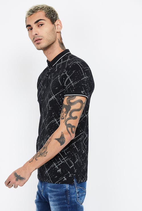 KILLER Printed Slim Fit Polo T-shirt