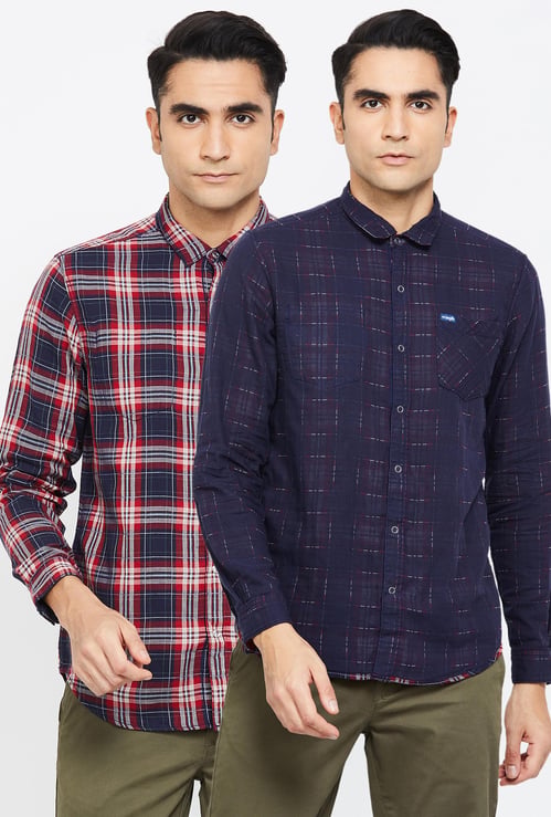 WRANGLER Checked Regular Fit Reversible Shirt