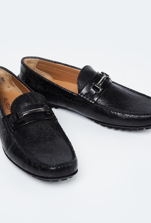 RUOSH Textured Embellished Loafers