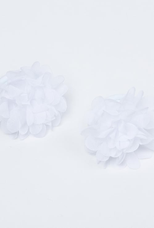 TONIQ KIDS Girls Floral Accent Rubber Bands - Pack of 2
