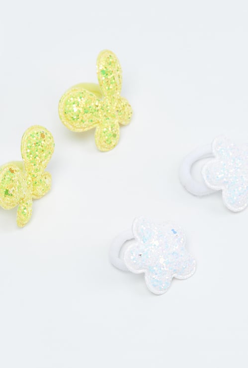 TONIQ KIDS Girls Butterfly Accent Rubberband - Pack of 4