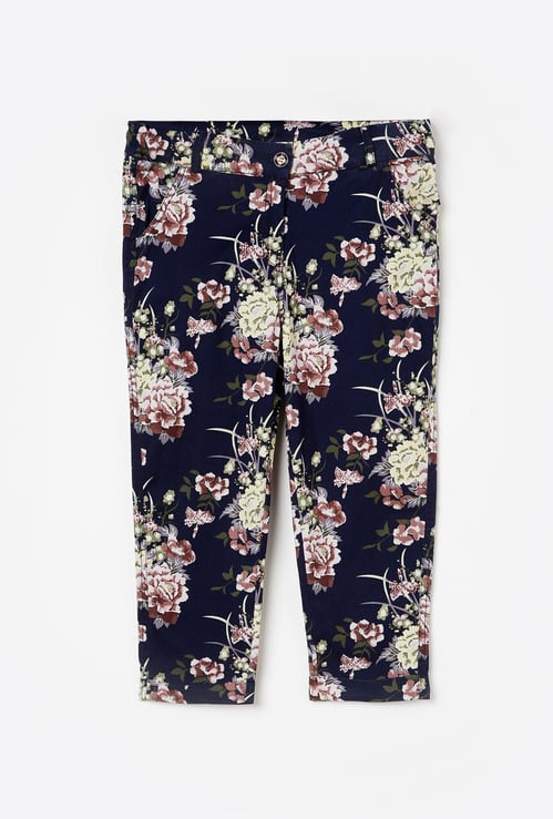 PEPPERMINT Floral Print Casual Trousers