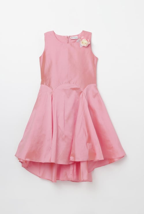 PEPPERMINT Sleeveless High-Low Fit & Flare Dress