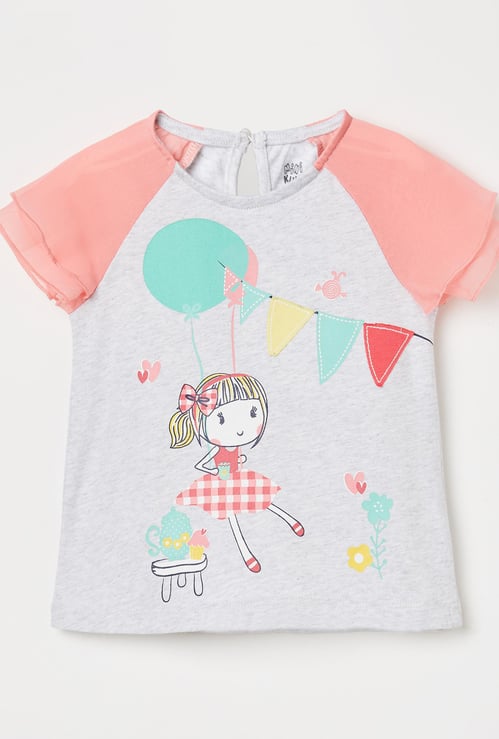 FS MINI KLUB Women Printed Raglan Sleeves Top