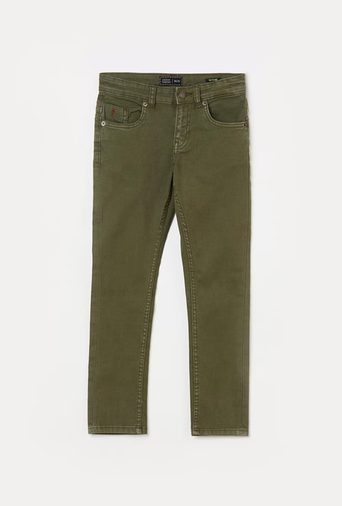 INDIAN TERRIAN Boys Solid Regular Fit 5-Pocket Jeans