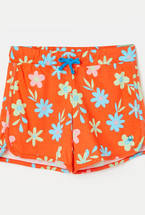 UNITED COLORS OF BENETTON Boys Floral Print Shorts