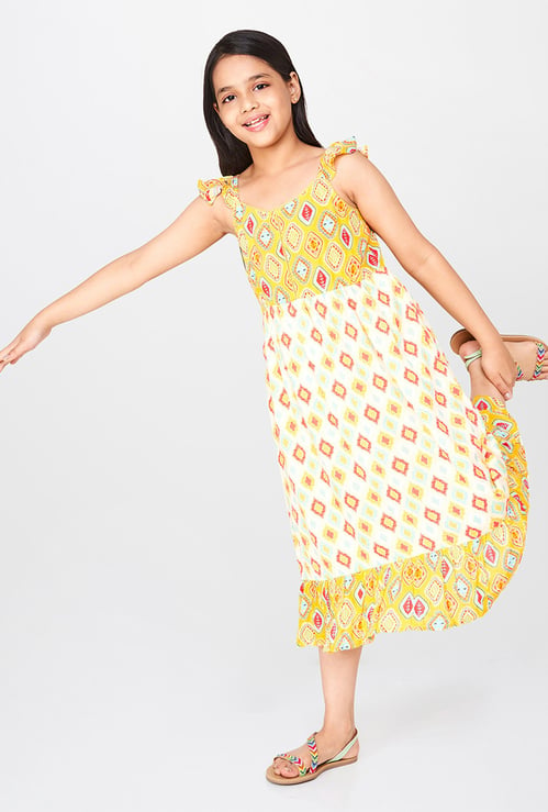 GLOBAL DESI Printed Sleeveless Dress