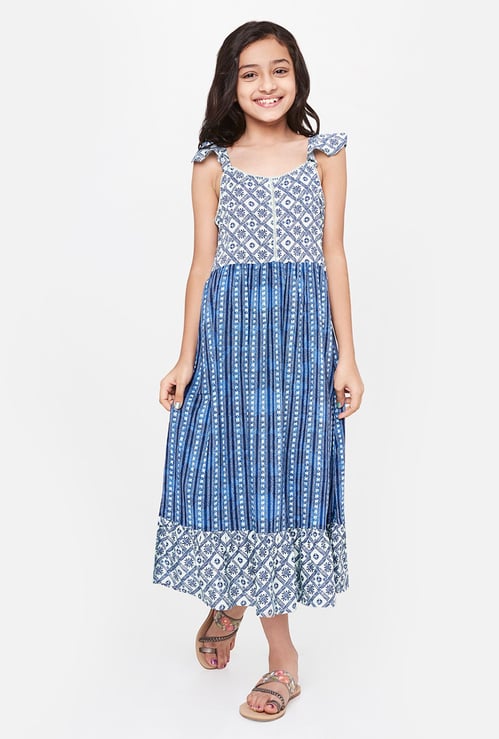 GLOBAL DESI Printed Sleeveless Dress