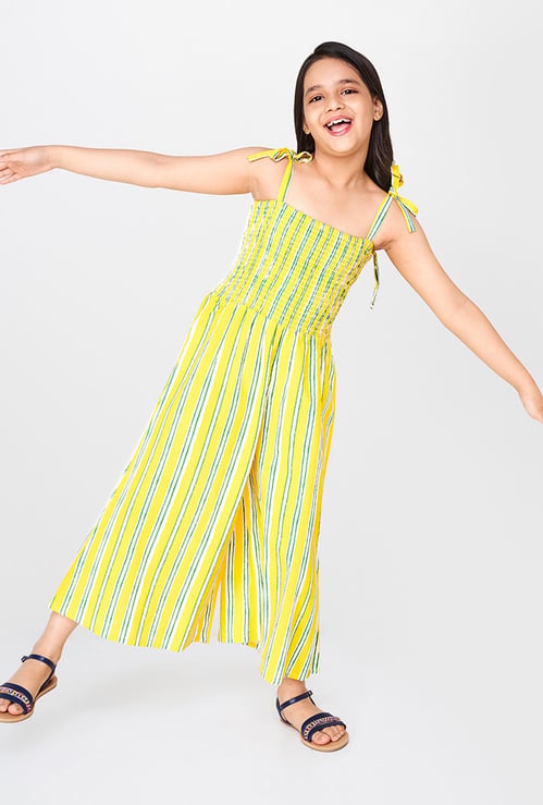 GLOBAL DESI Striped Sleeveless Jumpsuit