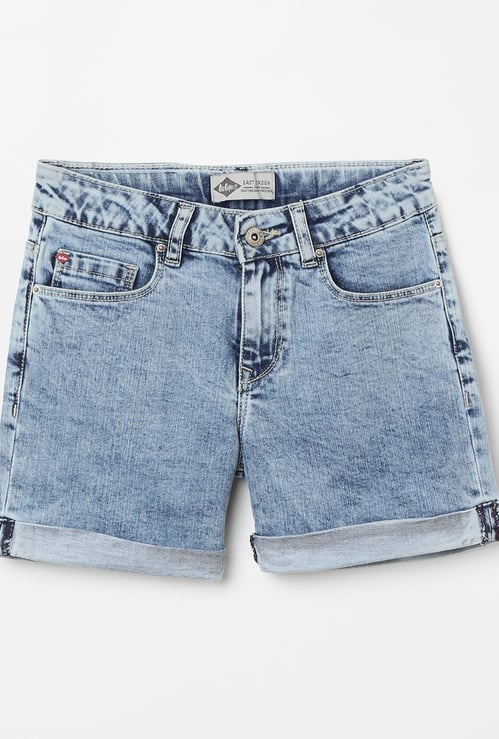 LEE COOPER JUNIORS Heavy Washed Denim Shorts