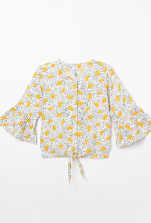 LEE COOPER JUNIORS Printed Bell Sleeves Top
