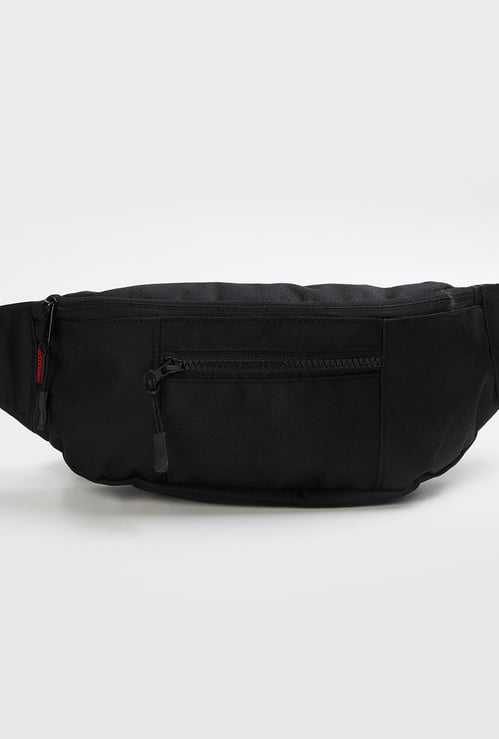 KAPPA Men Solid Zip-Closure Belt Bag