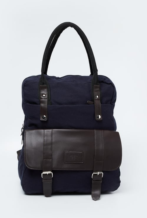 FAME FOREVER Panelled Backpack with Rolled Handles