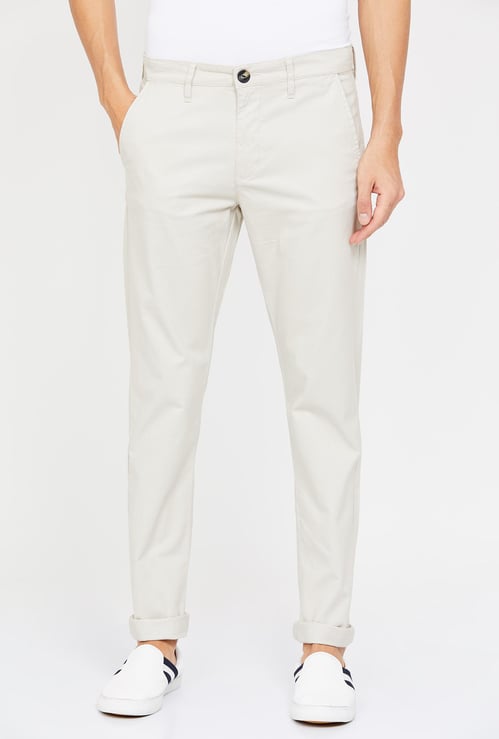 WRANGLER Solid Slim Fit Casual Trousers