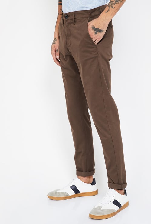 WRANGLER Solid Slim Tapered Chinos