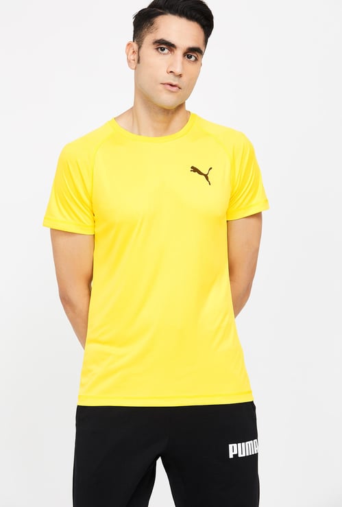 PUMA Solid T-shirt with Mesh Detail