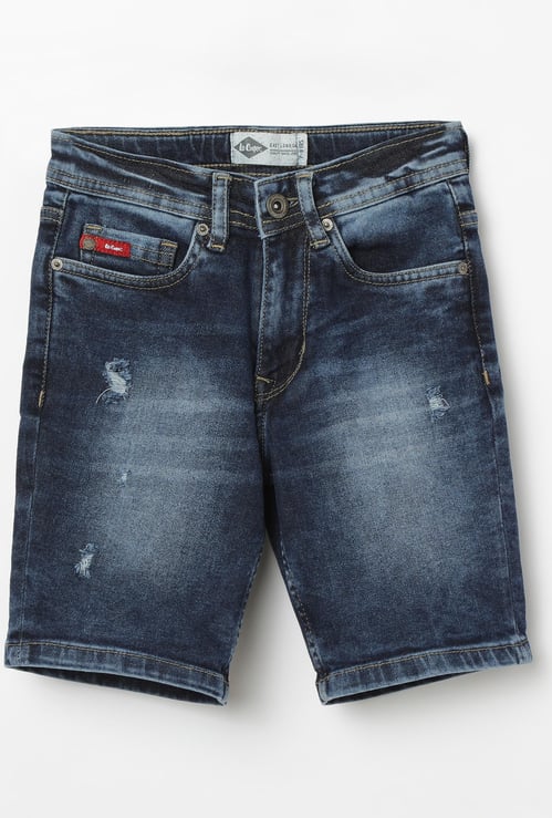 LEE COOPER JUNIORS Stonewashed Denim Shorts