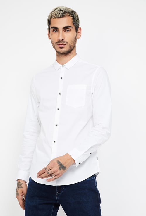 WRANGLER Solid Full Sleeves Slim Fit Casual Shirt