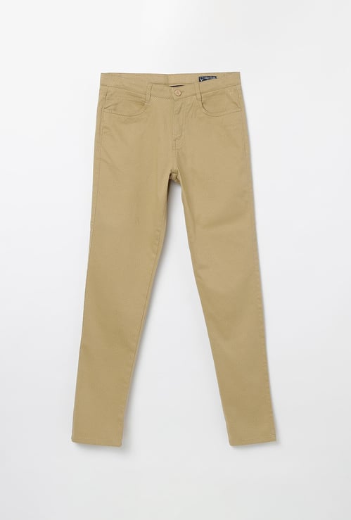 ALLEN SOLLY Textured Casual Trousers