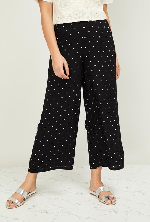 MELANGE Women Printed Elasticated Palazzos