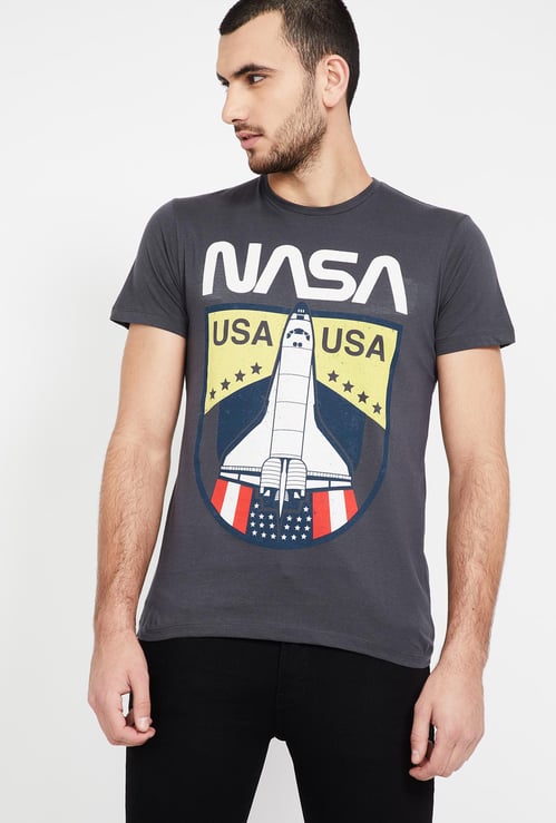 FREE AUTHORITY Graphic Print Short Sleeves Slim Fit T-shirt