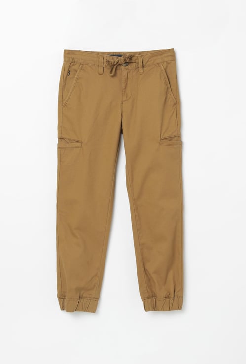 INDIAN TERRAIN Solid Drawstring Waist Joggers