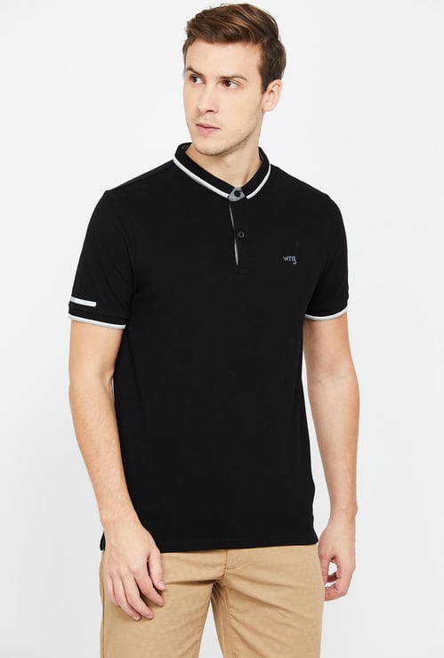WRANGLER Men Solid Regular Fit Polo T-shirt