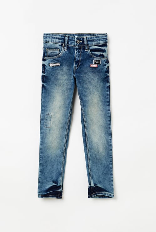 PEPE JEANS Boys Stonewashed Slim Fit Jeans