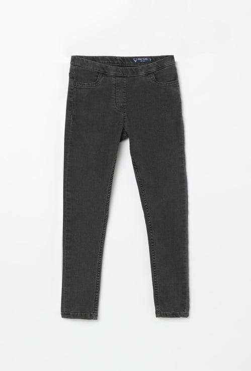 ALLEN SOLLY Solid Skinny Fit Jeggings