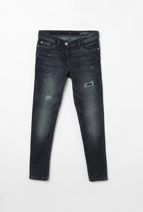 ALLEN SOLLY Stonewashed Skinny Fit Jeans