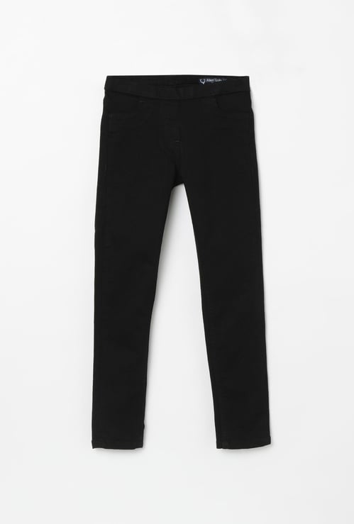 ALLEN SOLLY Solid Skinny Fit Jeggings